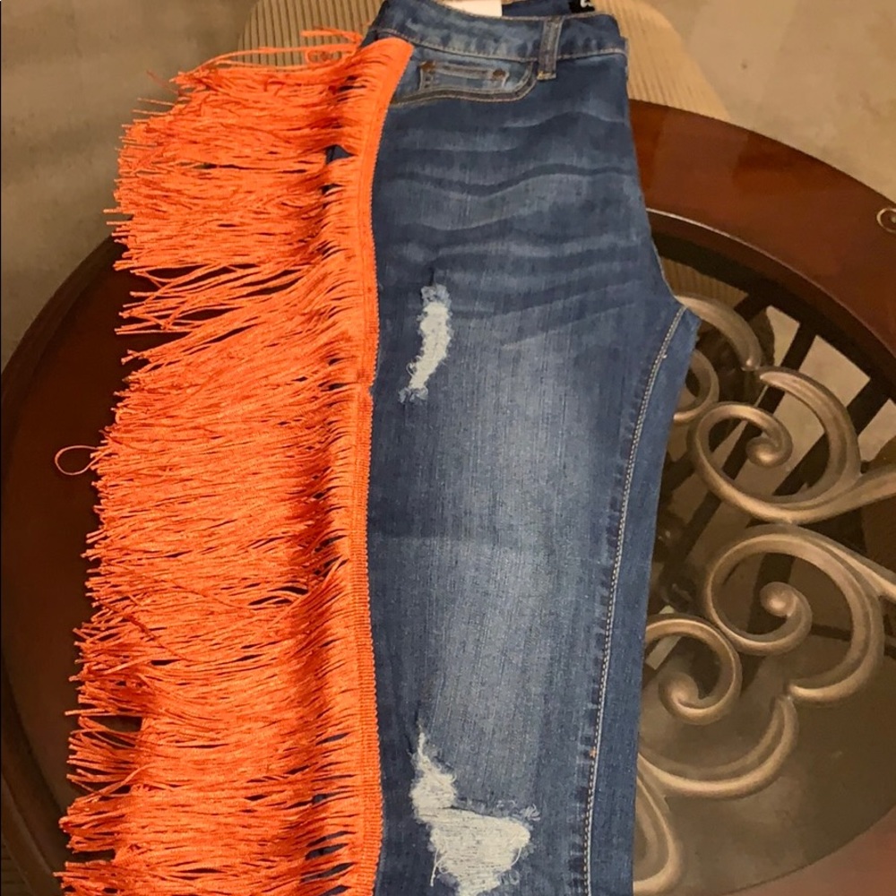 Fringe jeans size 5